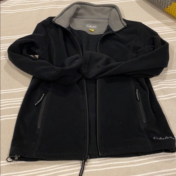 Cabelas Small Black Full Zip Fleece - Picture 11 of 11